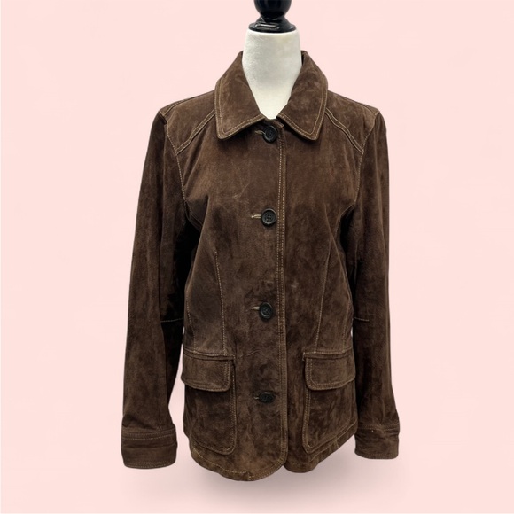 Liz Claiborne Jackets & Blazers - Brown Suede Women's Jacket
